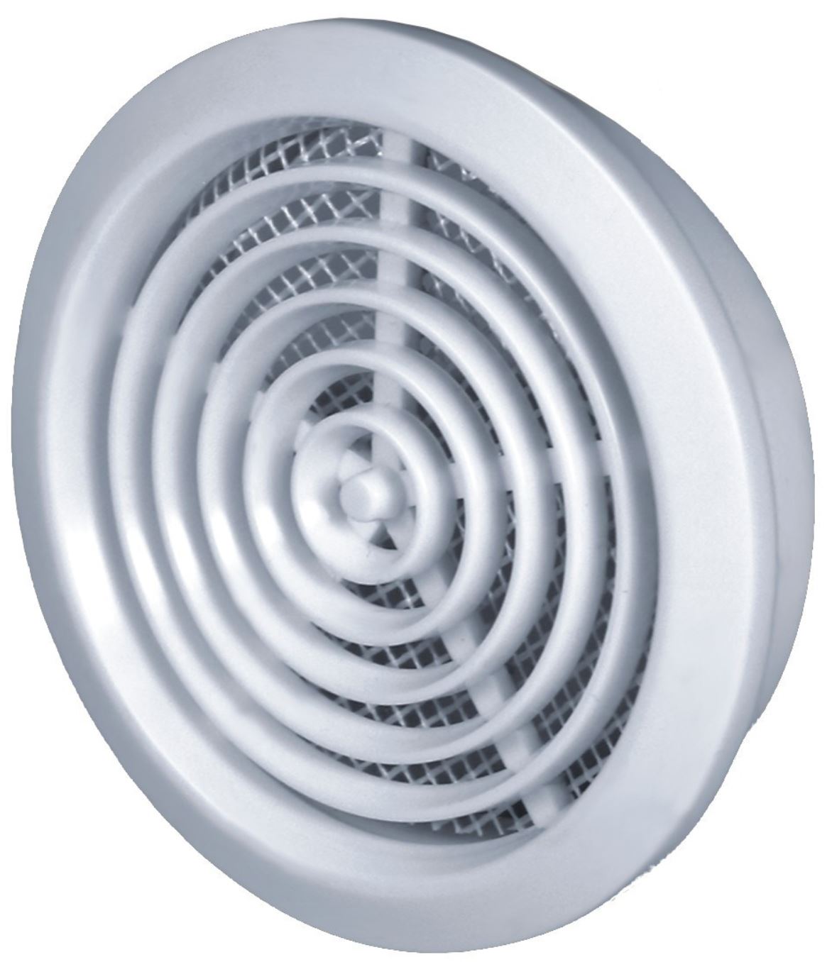 White/Brown 80mm Diameter Round Door Hole Air Vent Grille Woodwork Furniture - Picture 5 of 6