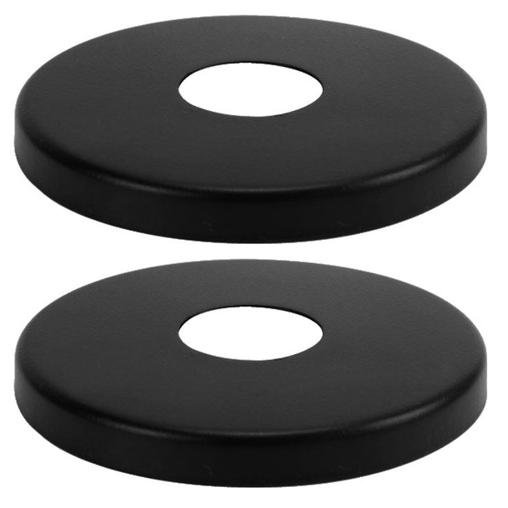 2 x Black Shower Tap Pipe Cover High Collar G1/2 G3/4 Steel - Picture 4 of 5