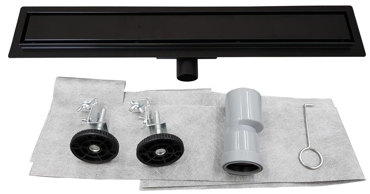 Stainless Steel Floor Black Linear Shower Drain Channel - Produktbild 1