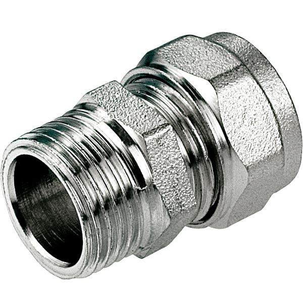 PEX-AL-PEX 16/20mm x 1/2"" 3/4"" Male BSP Compression Fittings Union Nipple