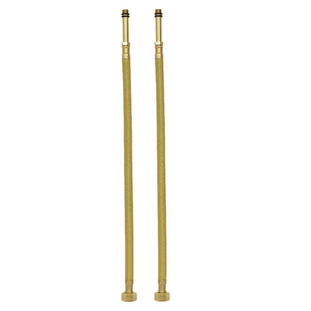 Conector flexible M10 x G3/8 2 x para manguera de cola de grifo dorado - Imagen 11 de 12