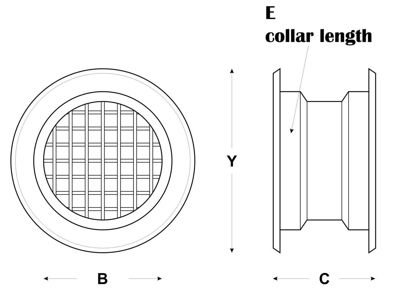 Mini Circle Collar Air Vent Grille Door Ventilation Hole Covers 4pcs 11 Colors - Picture 32 of 60