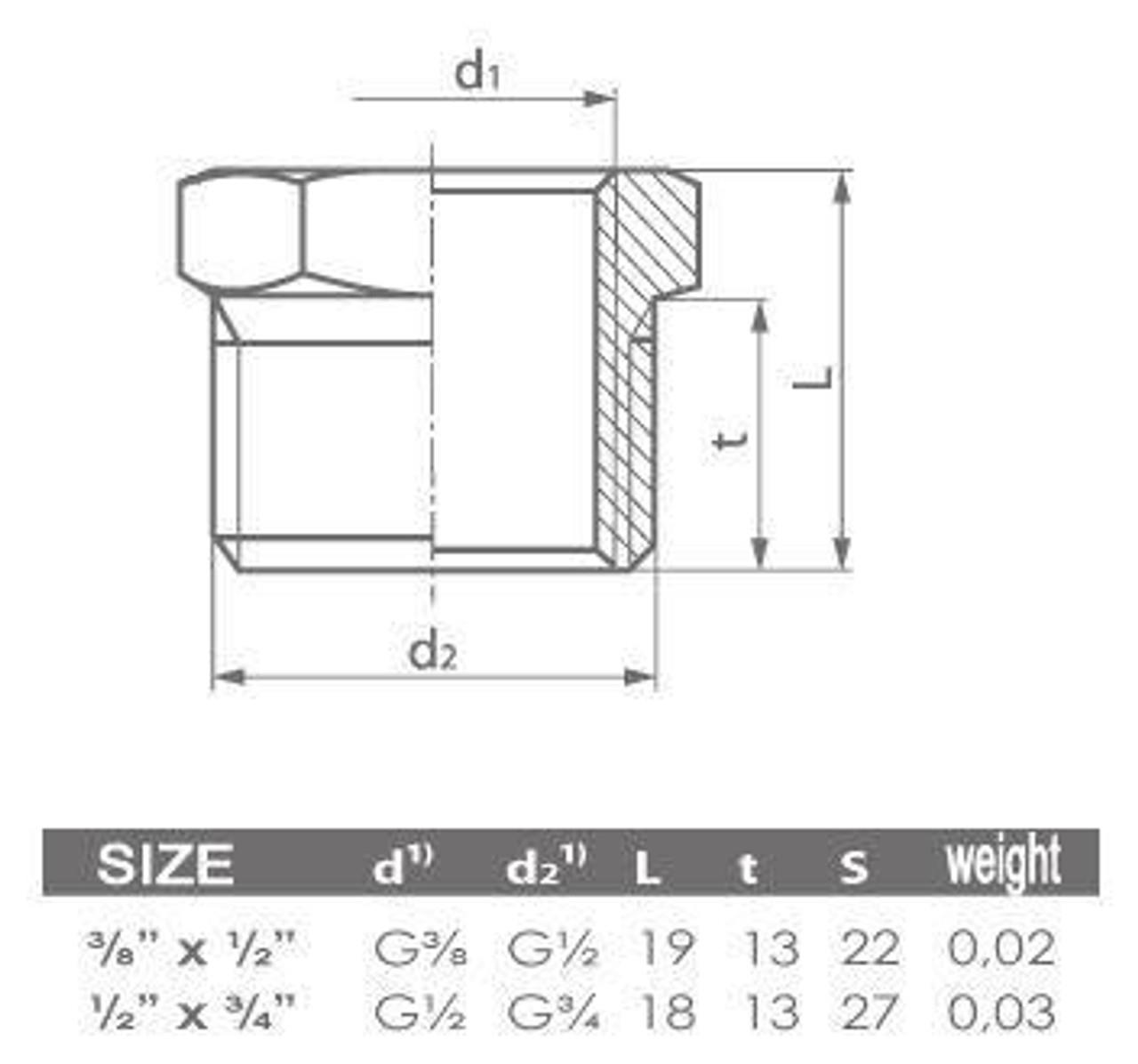 BSP Thread Male x Female Pipe Fittings Reduction Nipple Union Various Sizes - Picture 4 of 8