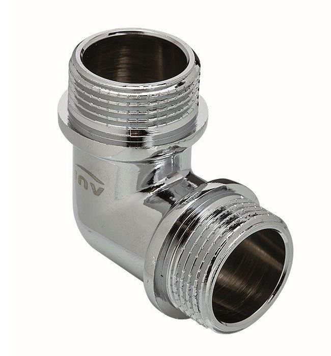 Chrome Plated Brass Male Elbow Pipe Fitting Connection MxM 3/8" 1/2" 3/
