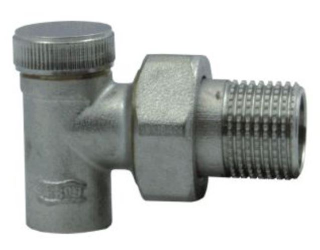 Válvula de radiador de cierre recto/ángulo 15 mm x 1/2 soldado - Imagen 2 de 3