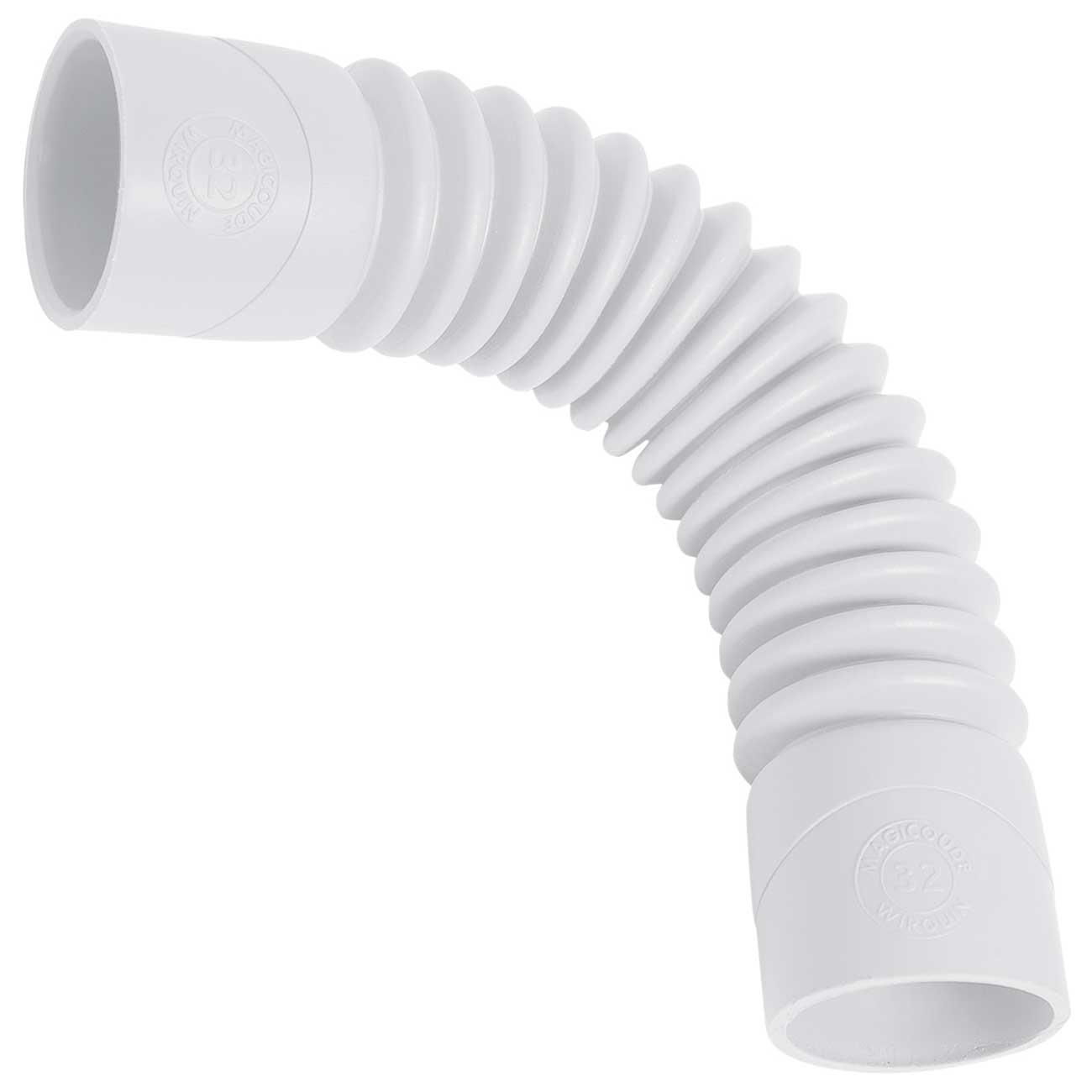 Flexible Waste Pipe Coupling Elbow Solvent Weld 32mm (1 1/4) 40mm (1 1/2) Pipe
