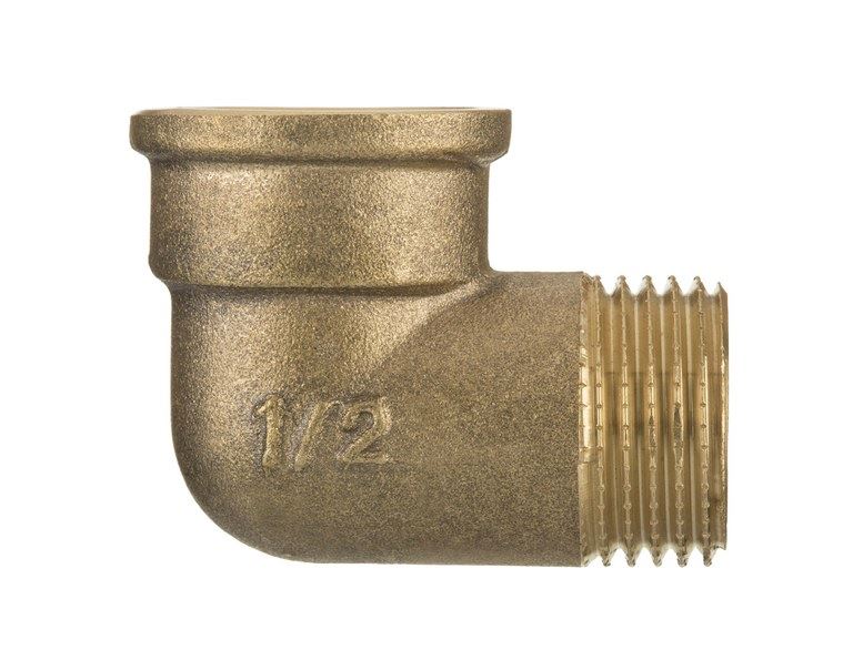 1/2" BSP Thread Pipe Connection Elbow Male x Female Screwed Fittings Iron Cast Brass - Image 2