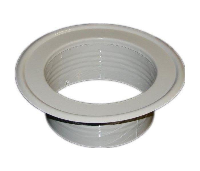 Metal Ventilation Ducting Pipe Wall Plate Spigot White 80-200mm Diameter - Image 2