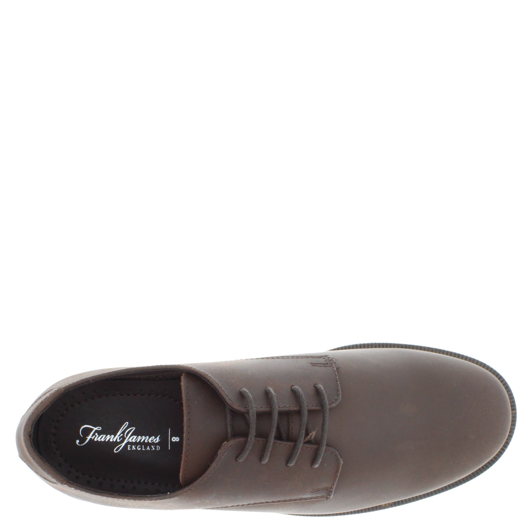 Mens Leather Oxford Black Brown Lace Up Frank James Brent Shoes Size 6-12 - Picture 16 of 17