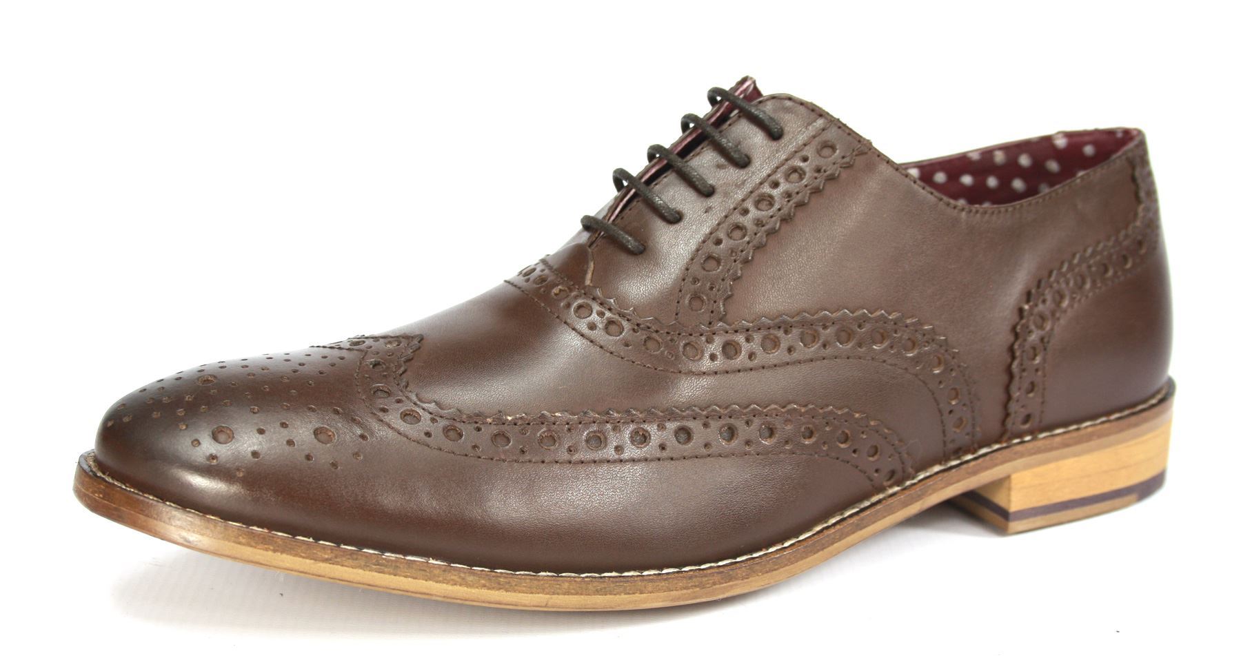 Details London Zu Schuhe Brogues Leder Herren Halbschuhe Schnüren Rund Gatsby Braun Zum QBerdCxWo