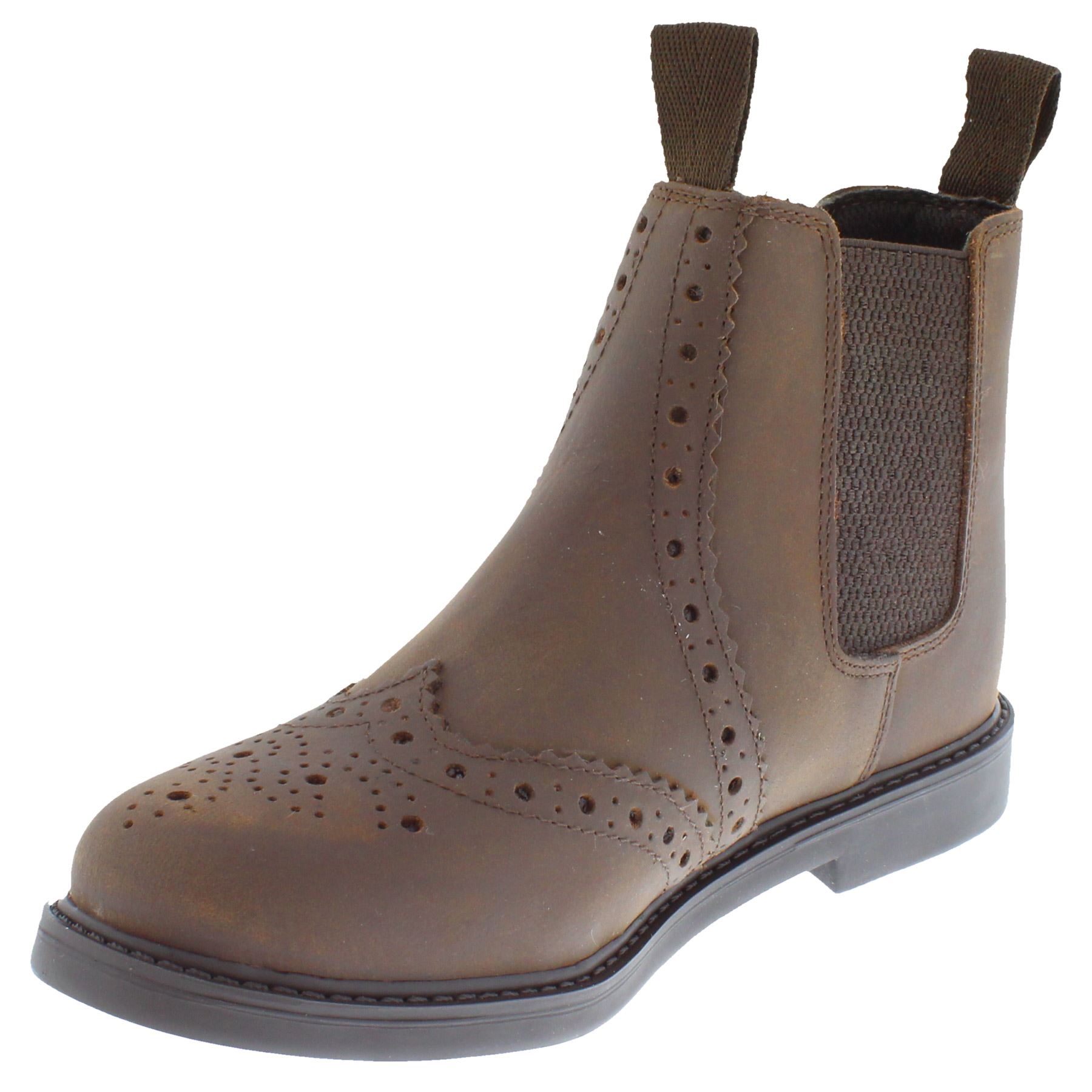 Frank James Cheltenham Boys Girls Brogue Chelsea Leather Jodphur Boots - Picture 12 of 25