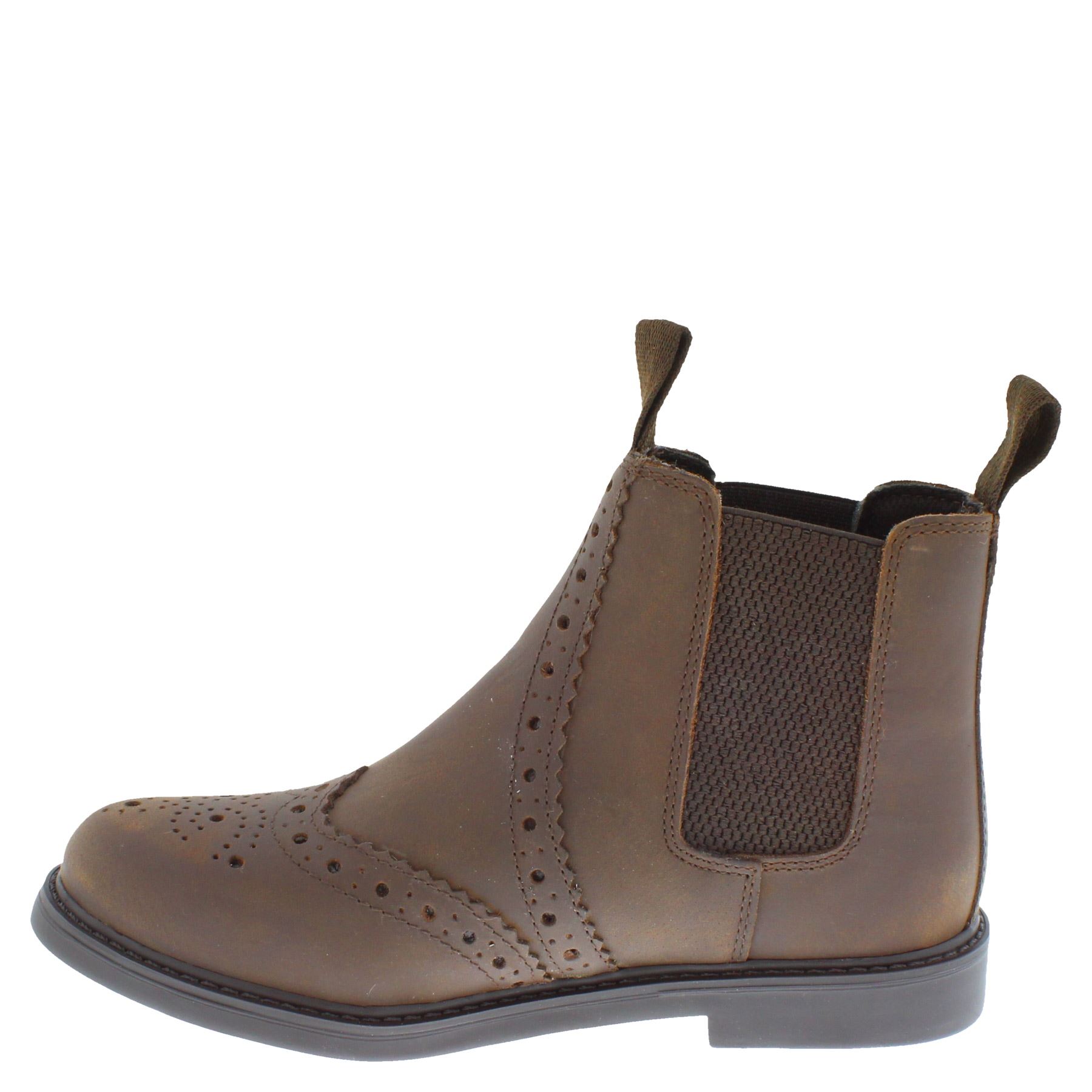 Frank James Cheltenham Boys Girls Brogue Chelsea Leather Jodphur Boots - Picture 13 of 25