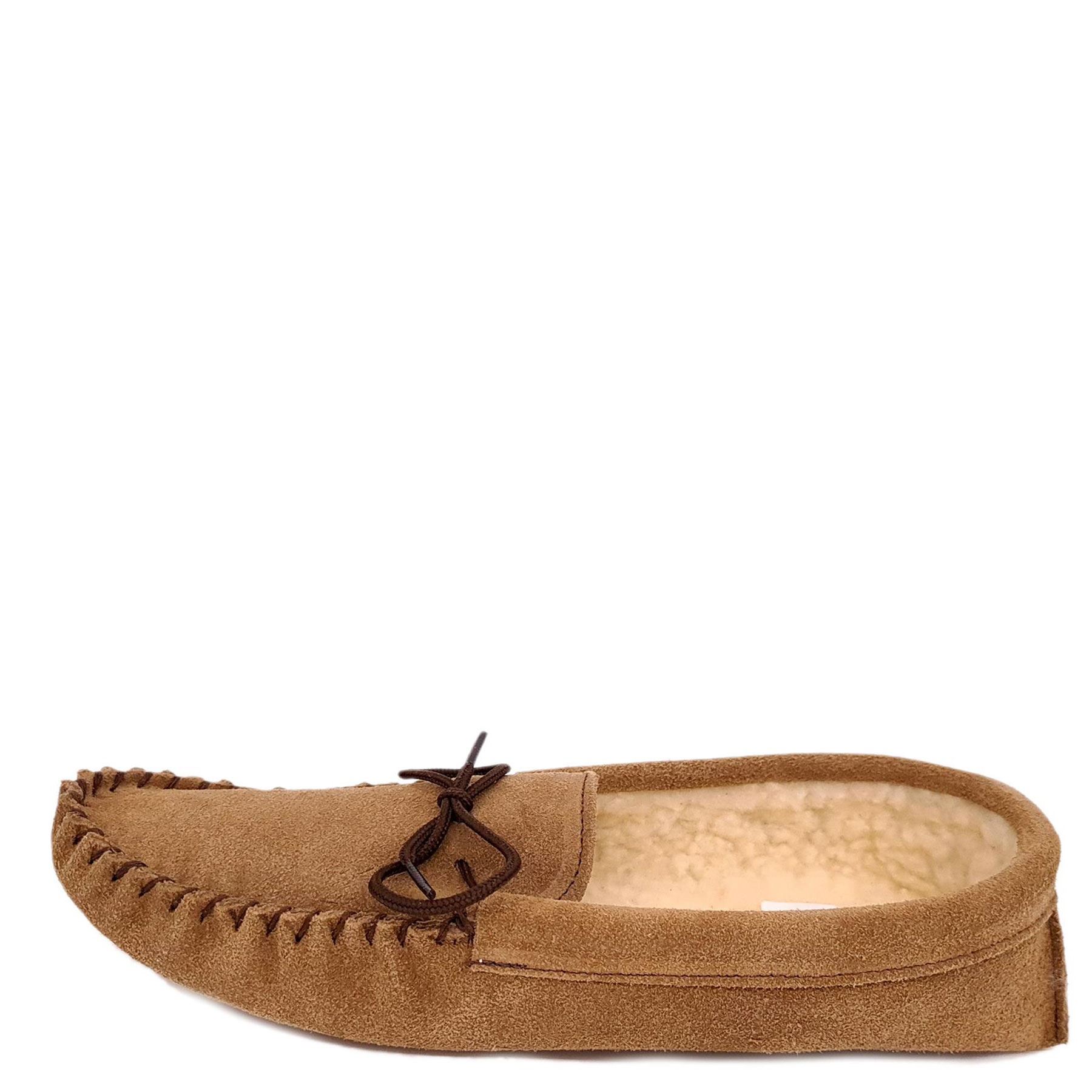 SAOLA Pantofole mocassino Coopers pelle scamosciata foderata calda suola morbida da uomo Made in England