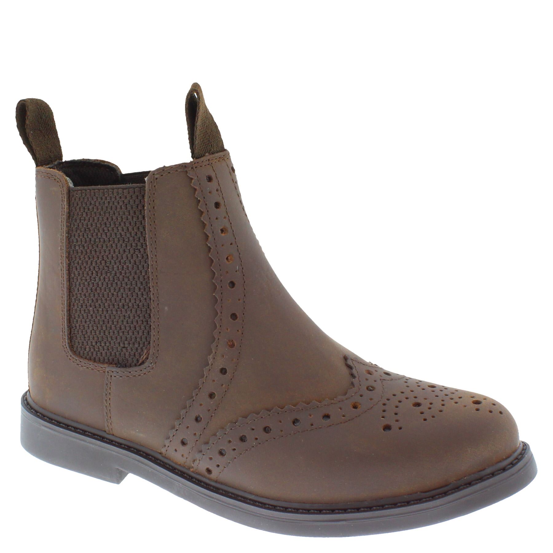 Frank James Cheltenham Boys Girls Brogue Chelsea Leather Jodphur Boots - Picture 10 of 25
