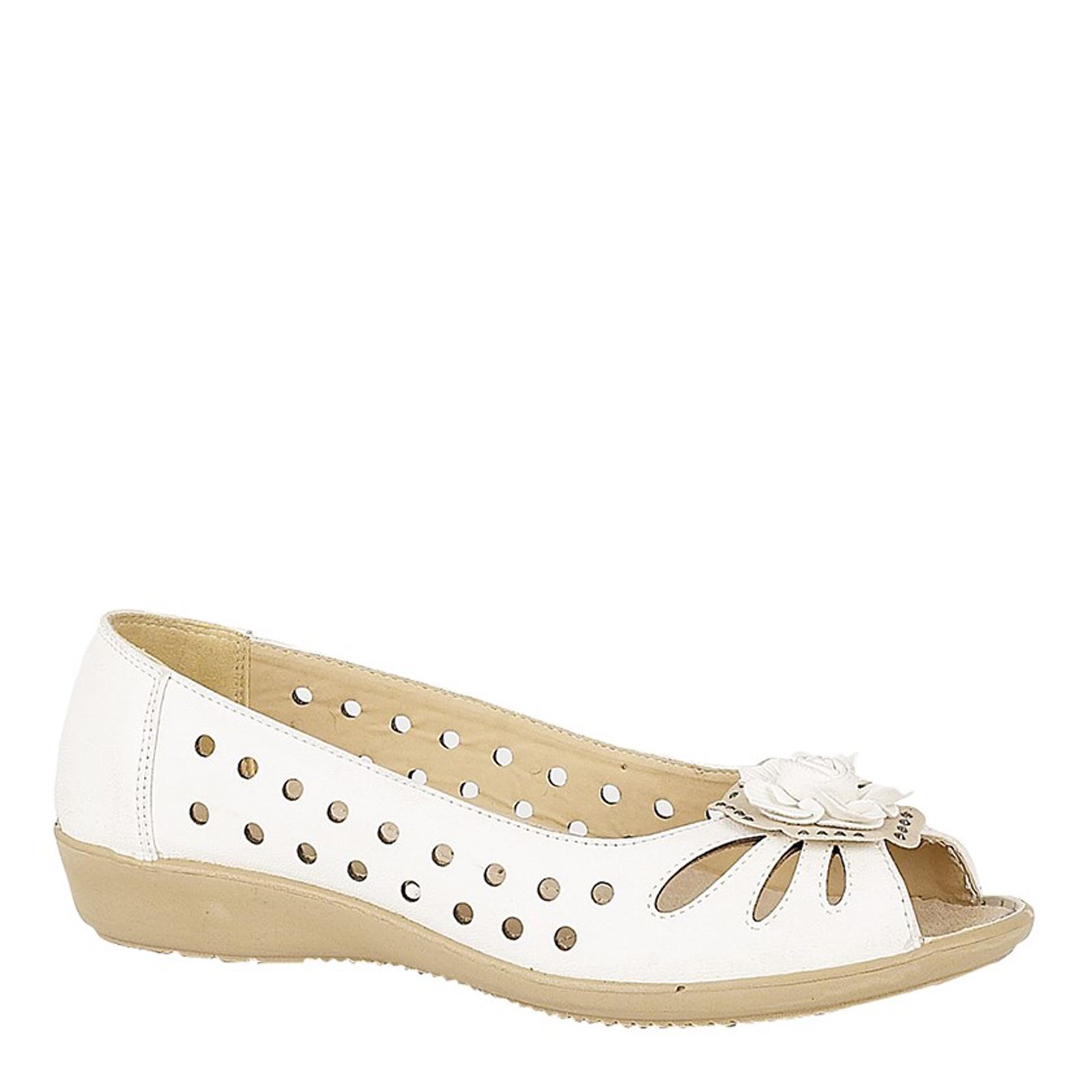 Boulevard L 515 Ladies' Open Toe Flower Slip On Sandals - Picture 10 of 11