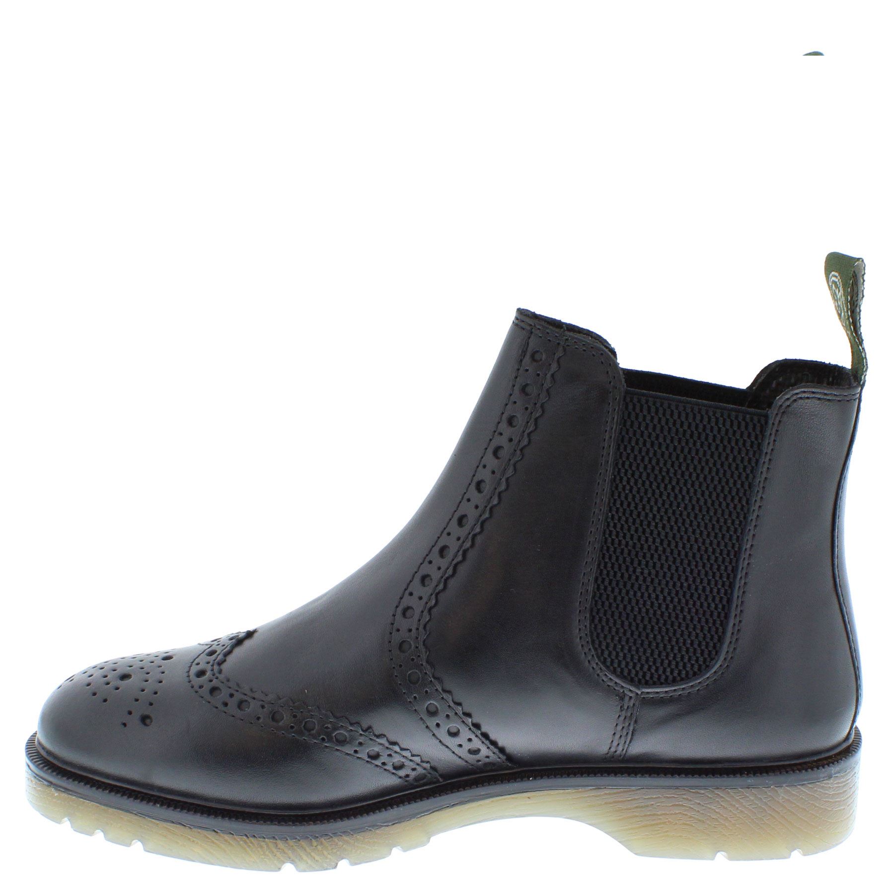 Herren Leder Hellbraun Chelsea Händler Brogue Stiefel Gepolstert Warkton Braun Schwarz - Bild 5 von 41