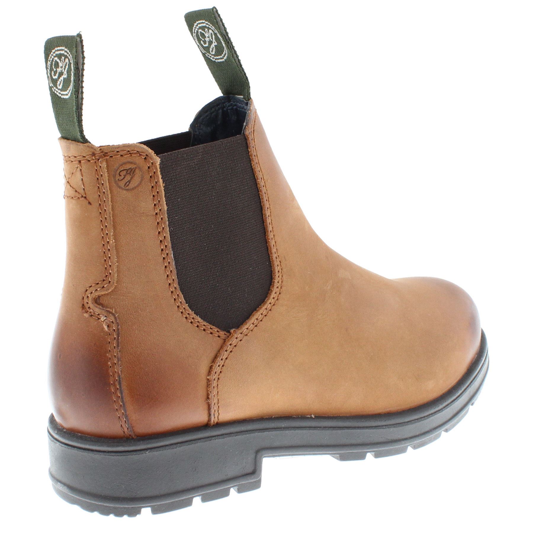 Frank James Women's Suffolk Brown Leather Chelsea Dealer Boots - Picture 15 of 17