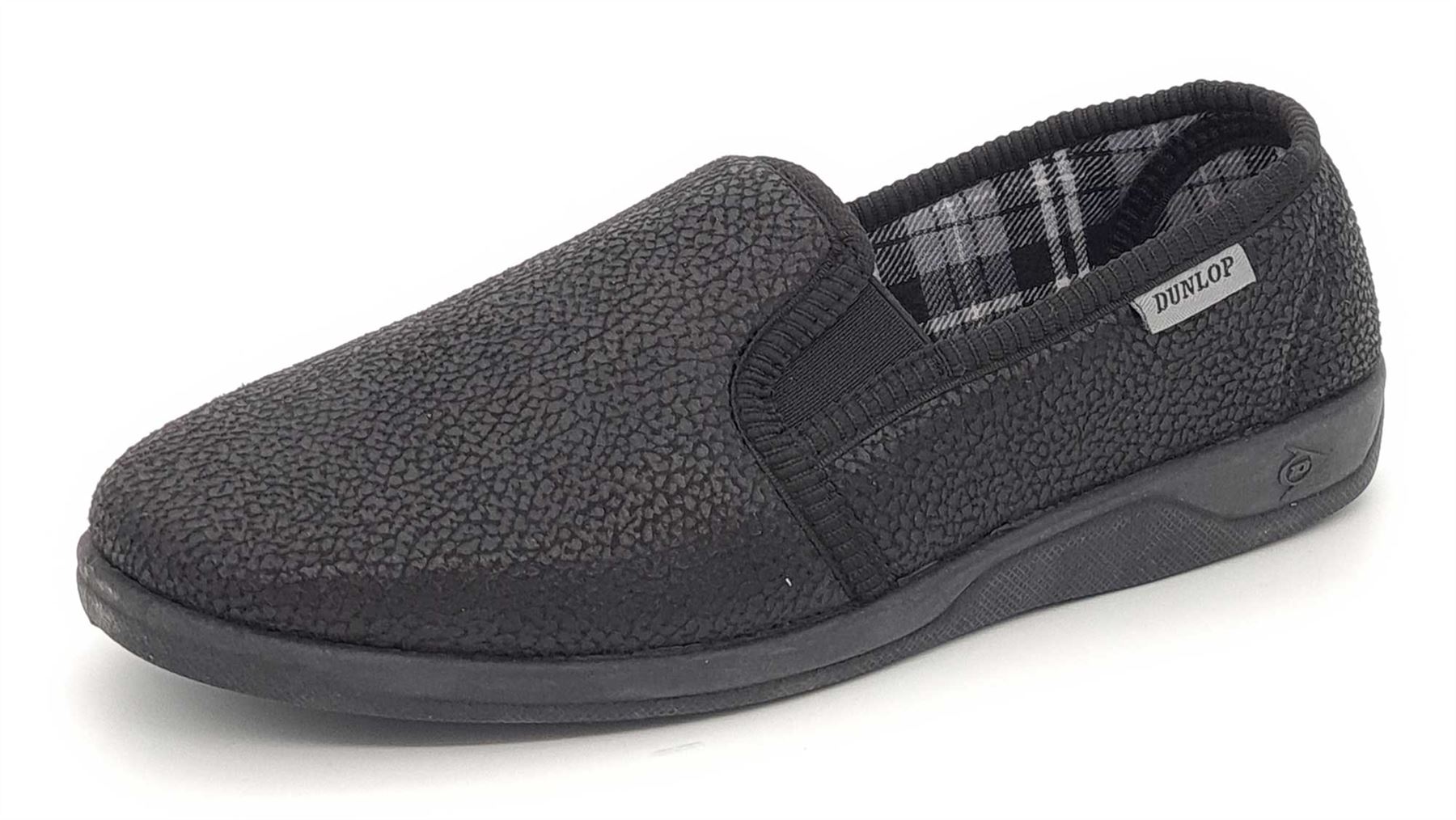 SAOLA Dunlop Ciabatte Uomo Nere Suola in Gomma Slip On