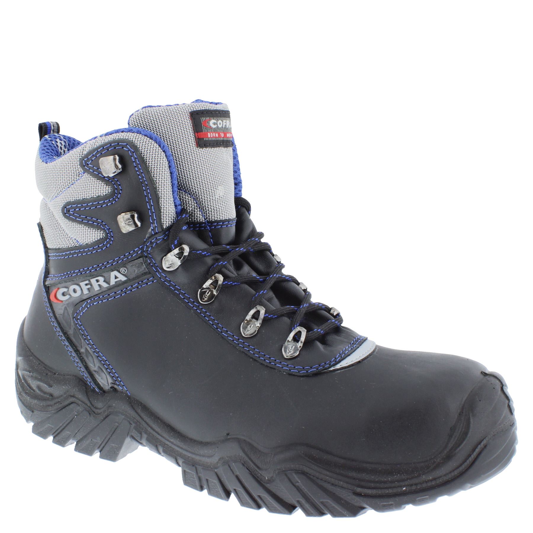 Cofra Magdenburg S3 WR HRO SRC Black Leather Water Repellent Hiker Safety Boots - Picture 2 of 9