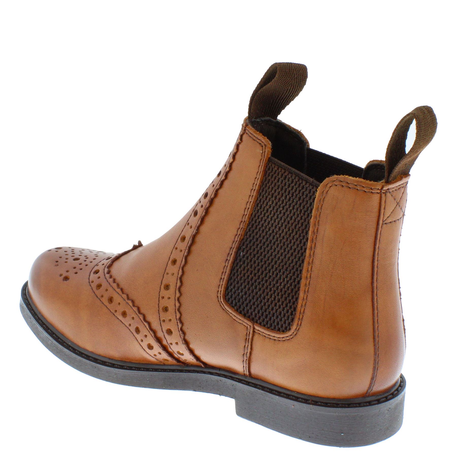 Frank James Cheltenham Boys Girls Brogue Chelsea Leather Jodphur Boots - Picture 22 of 25