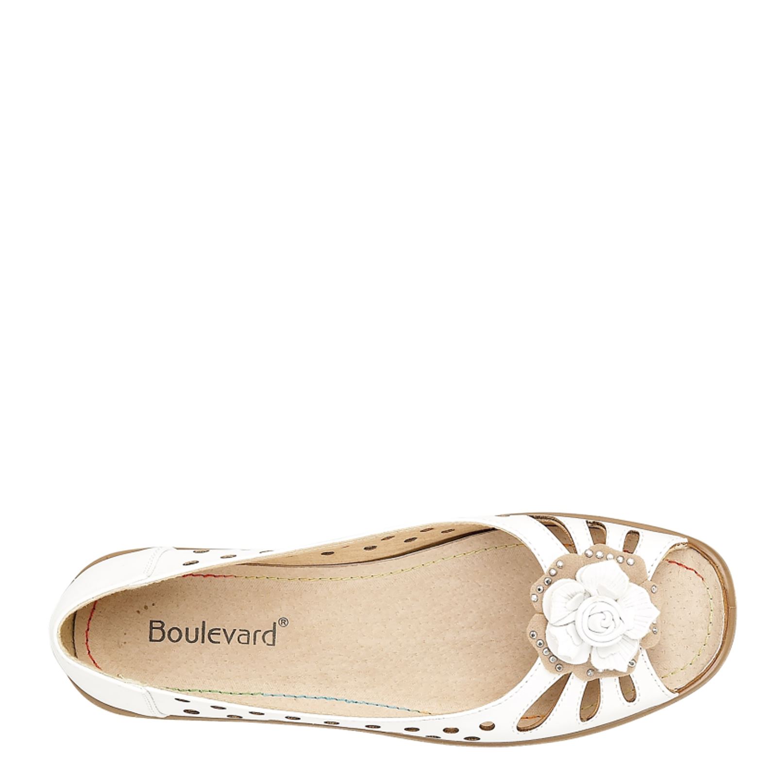 Boulevard L 515 Ladies' Open Toe Flower Slip On Sandals - Picture 11 of 11