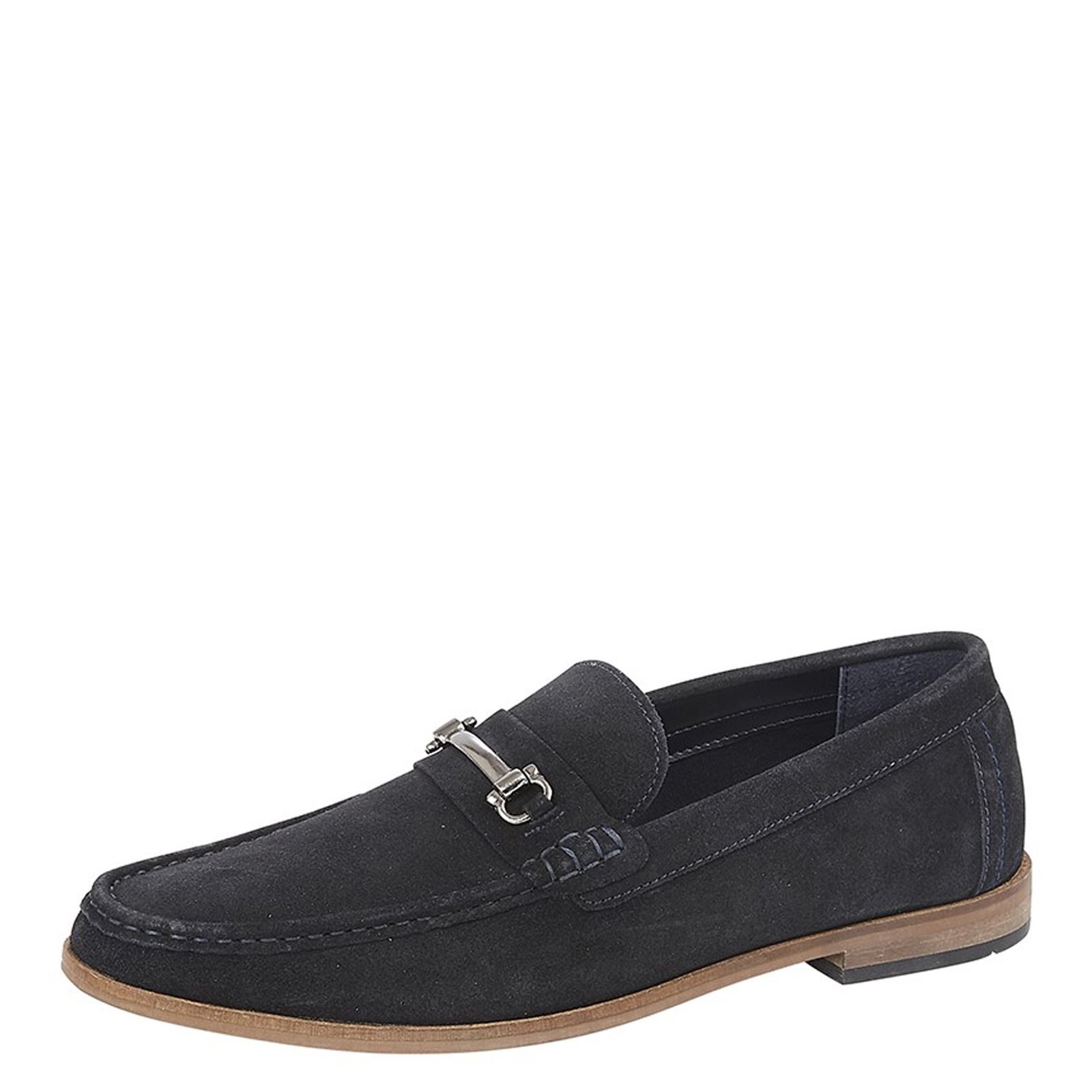 Roamers M 595 Men's Slip On Suede Horsebit Penny Loafer Shoes - Picture 4 of 7