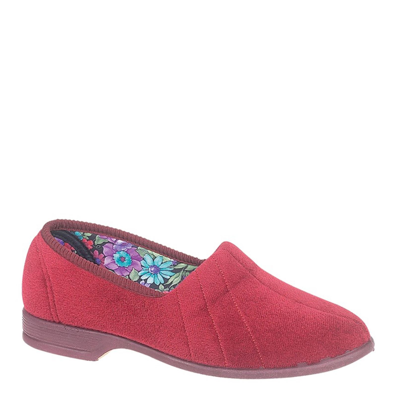 Zapatillas de terciopelo Sleepers Audrey para dama con tapa enrollable en V - Imagen 8 de 9