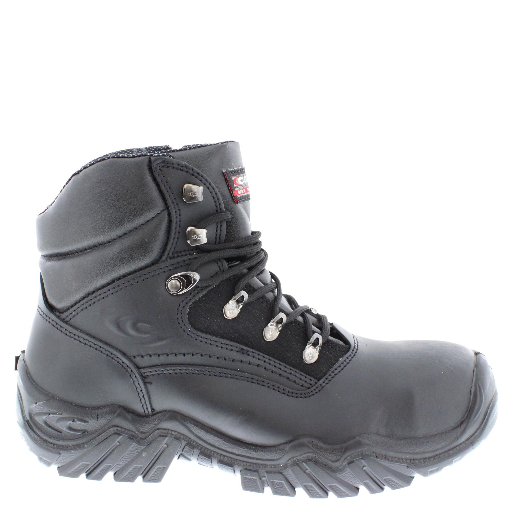 Cofra Ortles Men's S3 Water Repellent Black Leather Lace Up Safety Boots - Picture 3 of 9