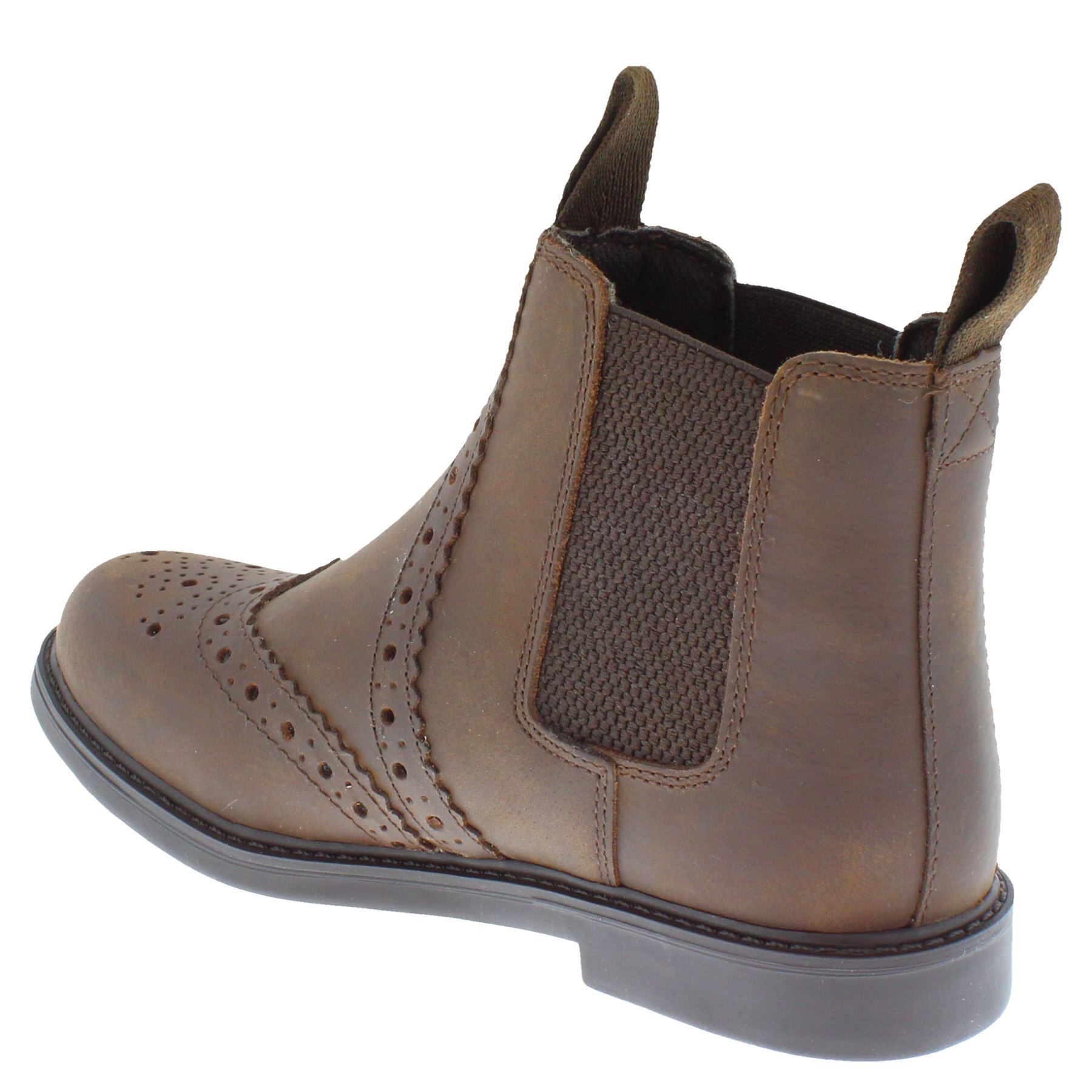 Frank James Cheltenham Boys Girls Brogue Chelsea Leather Jodphur Boots - Picture 14 of 25
