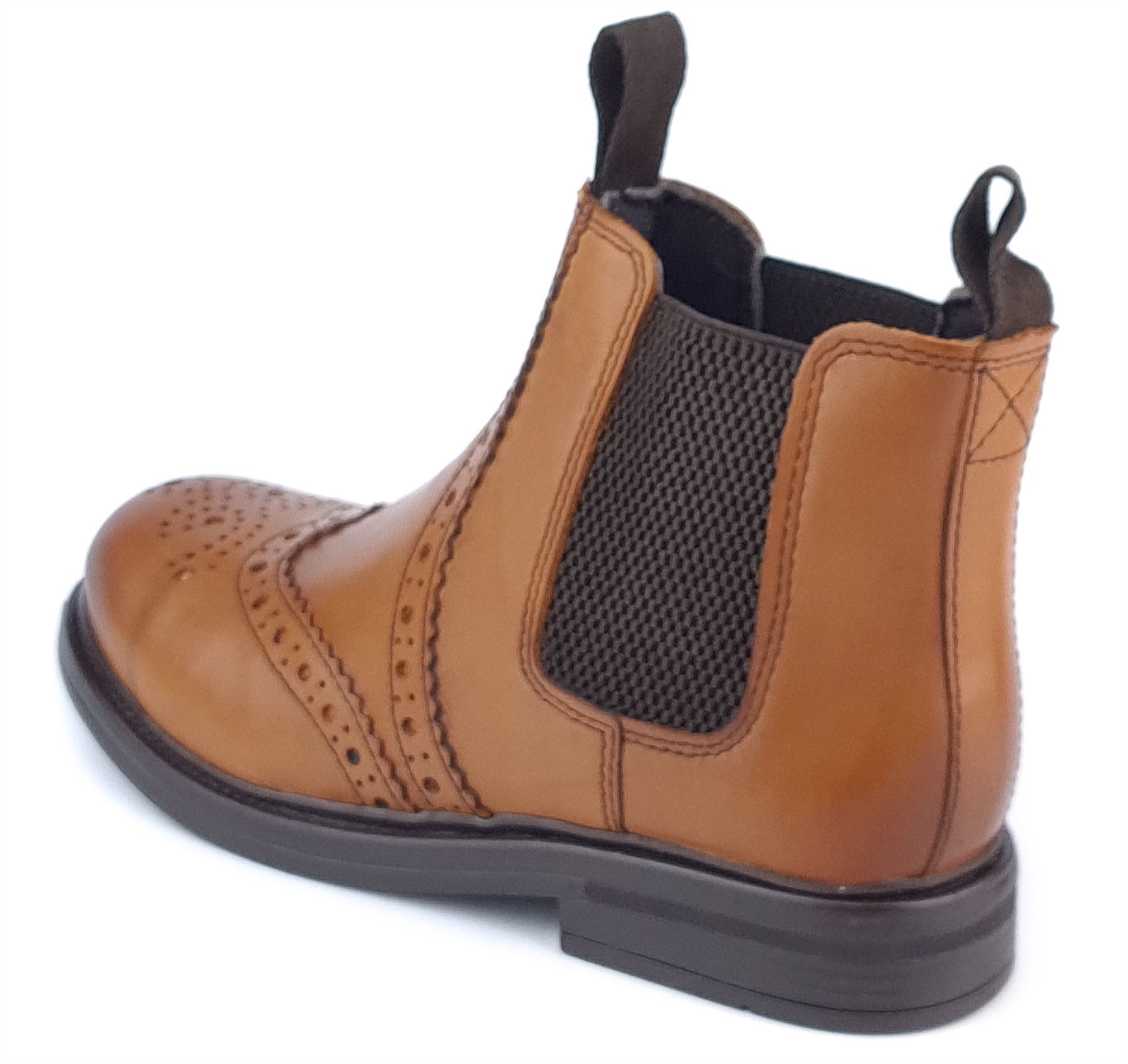 Frank James Wrexham Jungen Mädchen Brogue Chelsea Leder Jodphur Stiefeletten - Bild 14 von 23