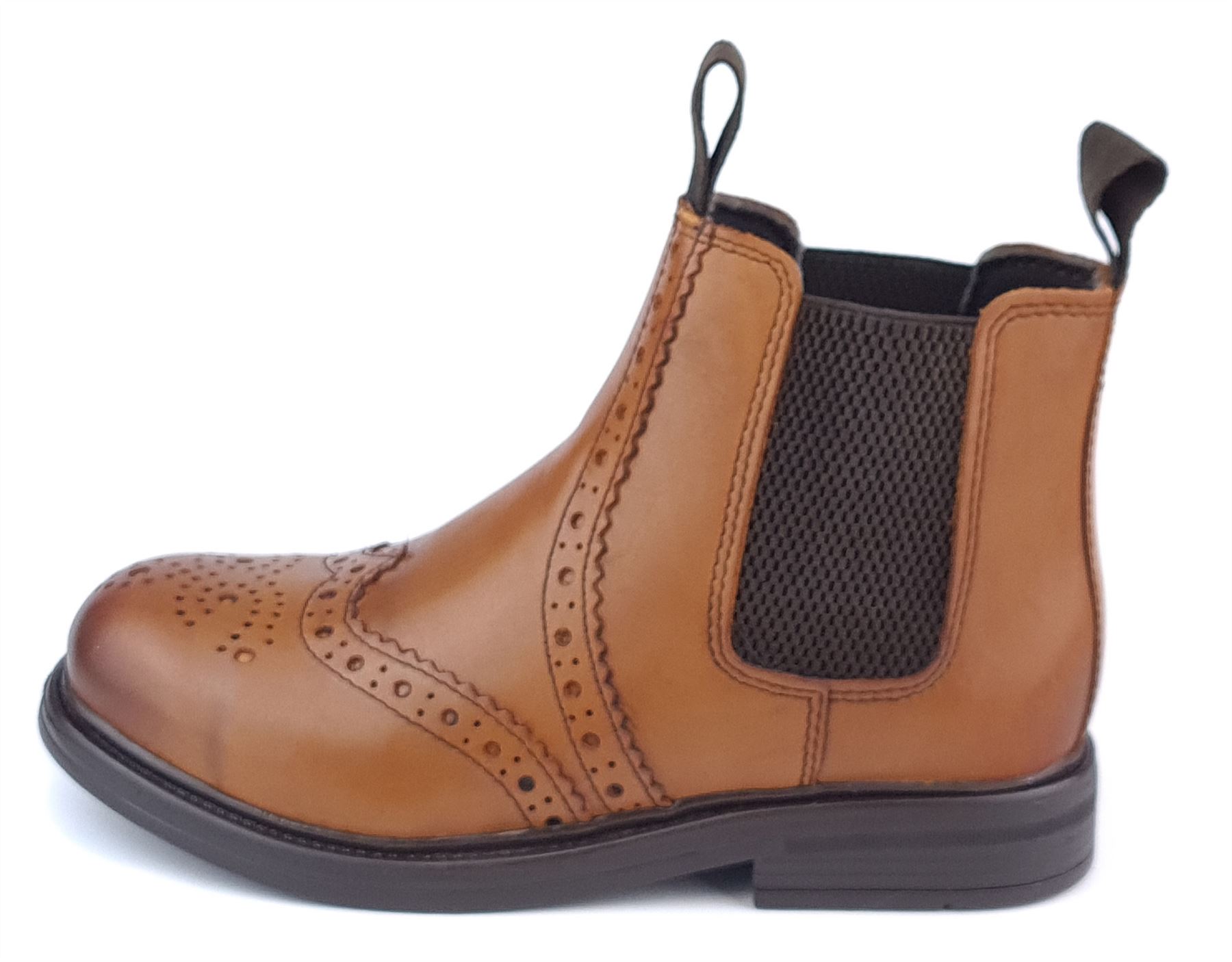 Frank James Wrexham Jungen Mädchen Brogue Chelsea Leder Jodphur Stiefeletten - Bild 13 von 23