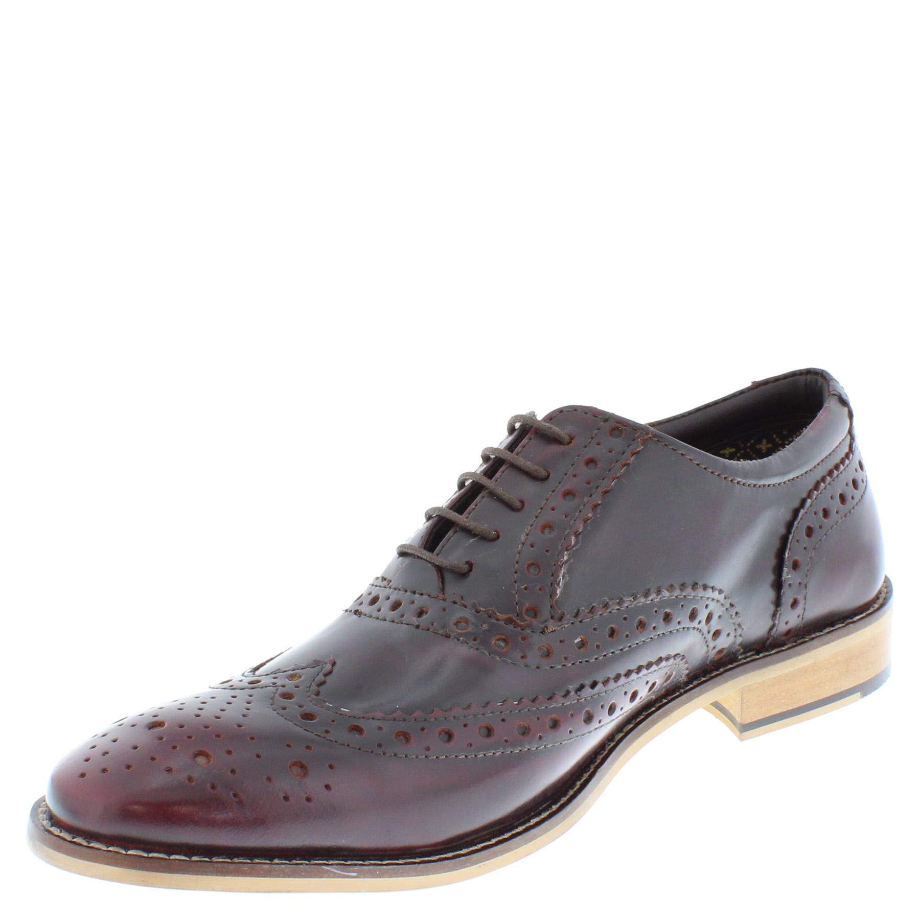 Herren Leder Schnürung Budapester Formell Brogues Schuhe Größe 7 8 9 10 11 12 - Bild 4 von 24