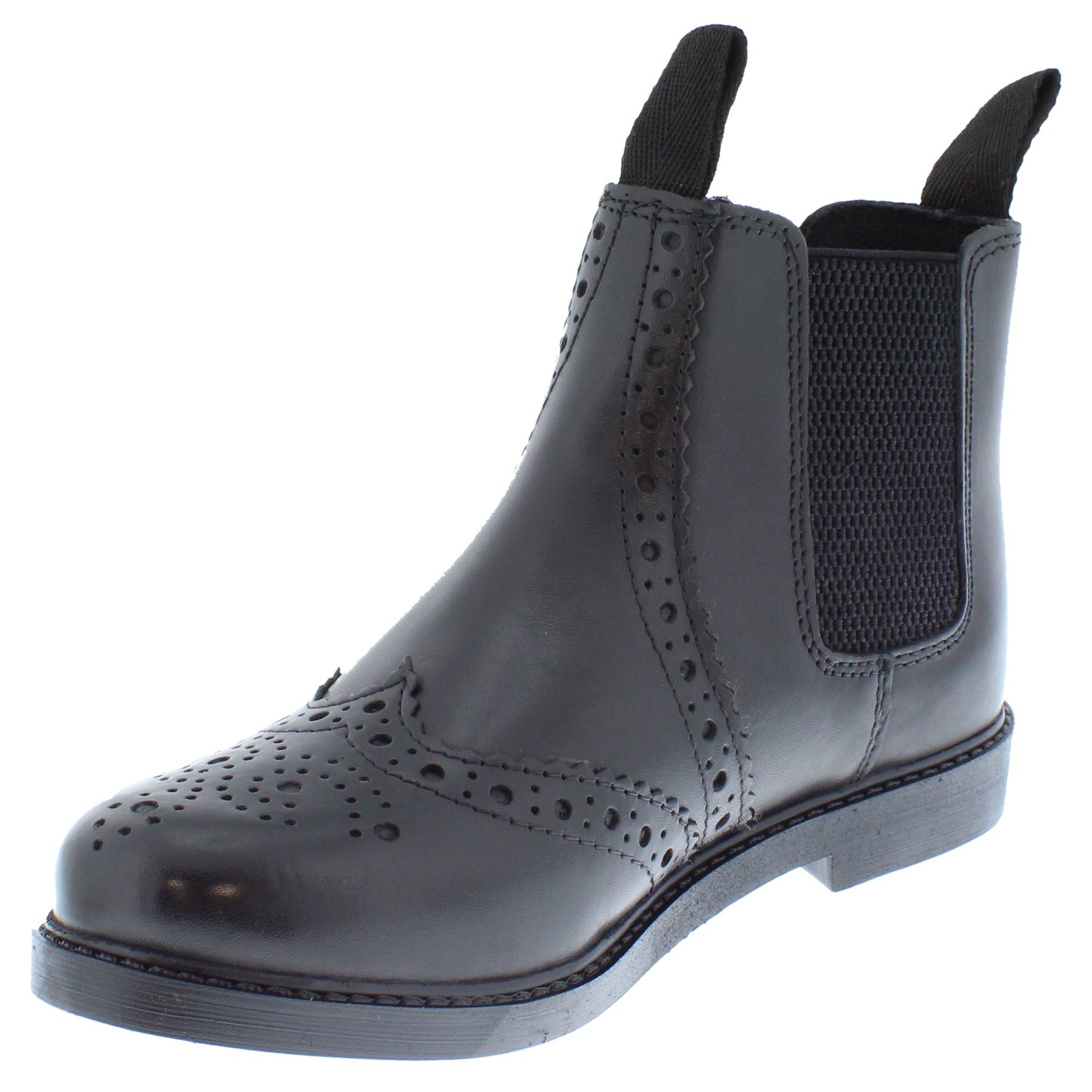 Frank James Cheltenham Boys Girls Brogue Chelsea Leather Jodphur Boots - Picture 4 of 25