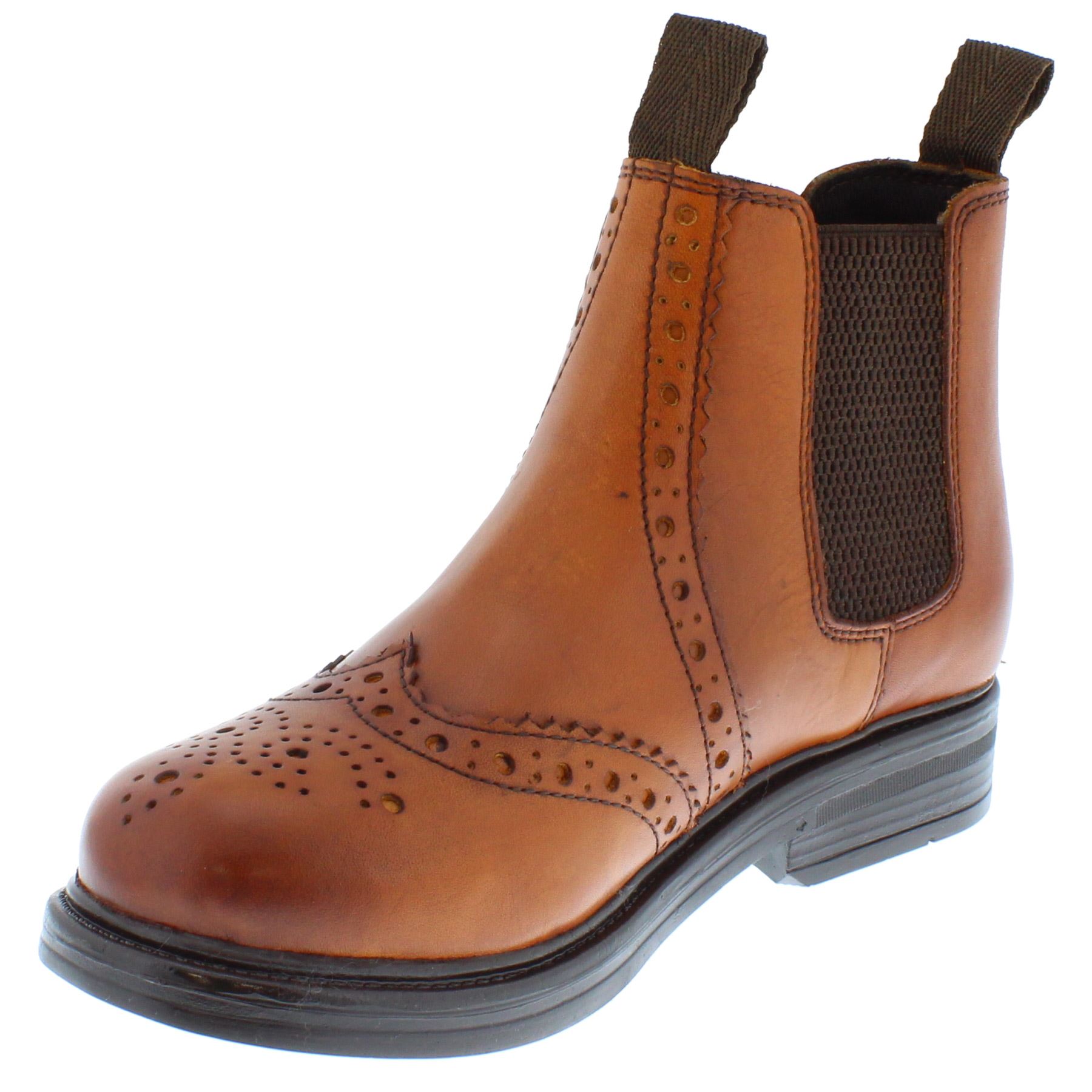 Frank James Wrexham Jungen Mädchen Brogue Chelsea Leder Jodphur Stiefeletten - Bild 19 von 23