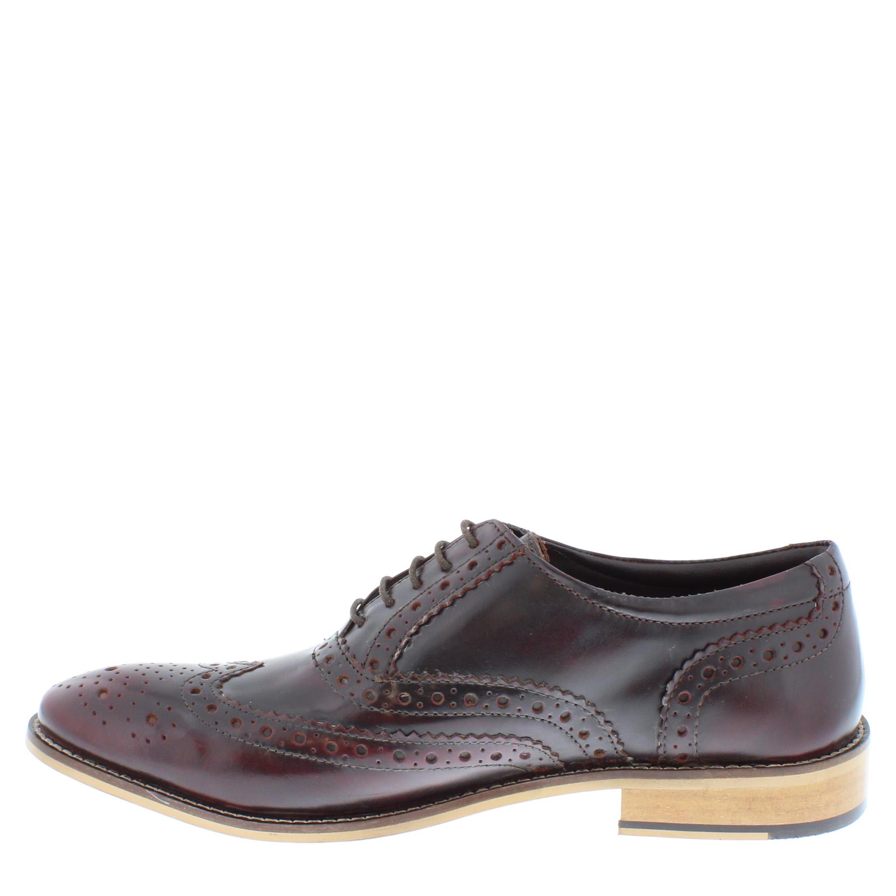 Herren Leder Schnürung Budapester Formell Brogues Schuhe Größe 7 8 9 10 11 12 - Bild 5 von 24
