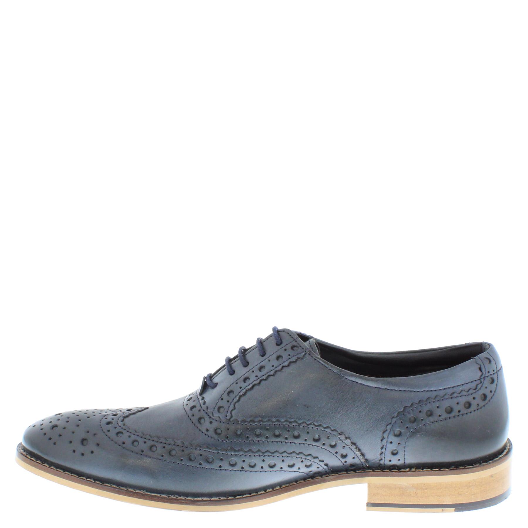 Herren Leder Schnürung Budapester Formell Brogues Schuhe Größe 7 8 9 10 11 12 - Bild 12 von 24