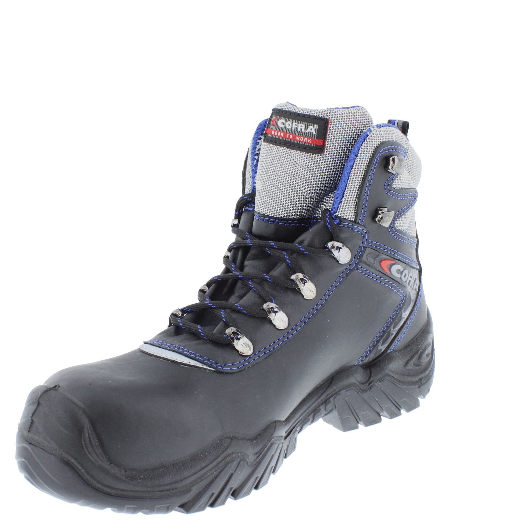 Cofra Magdenburg S3 WR HRO SRC Black Leather Water Repellent Hiker Safety Boots - Picture 4 of 9