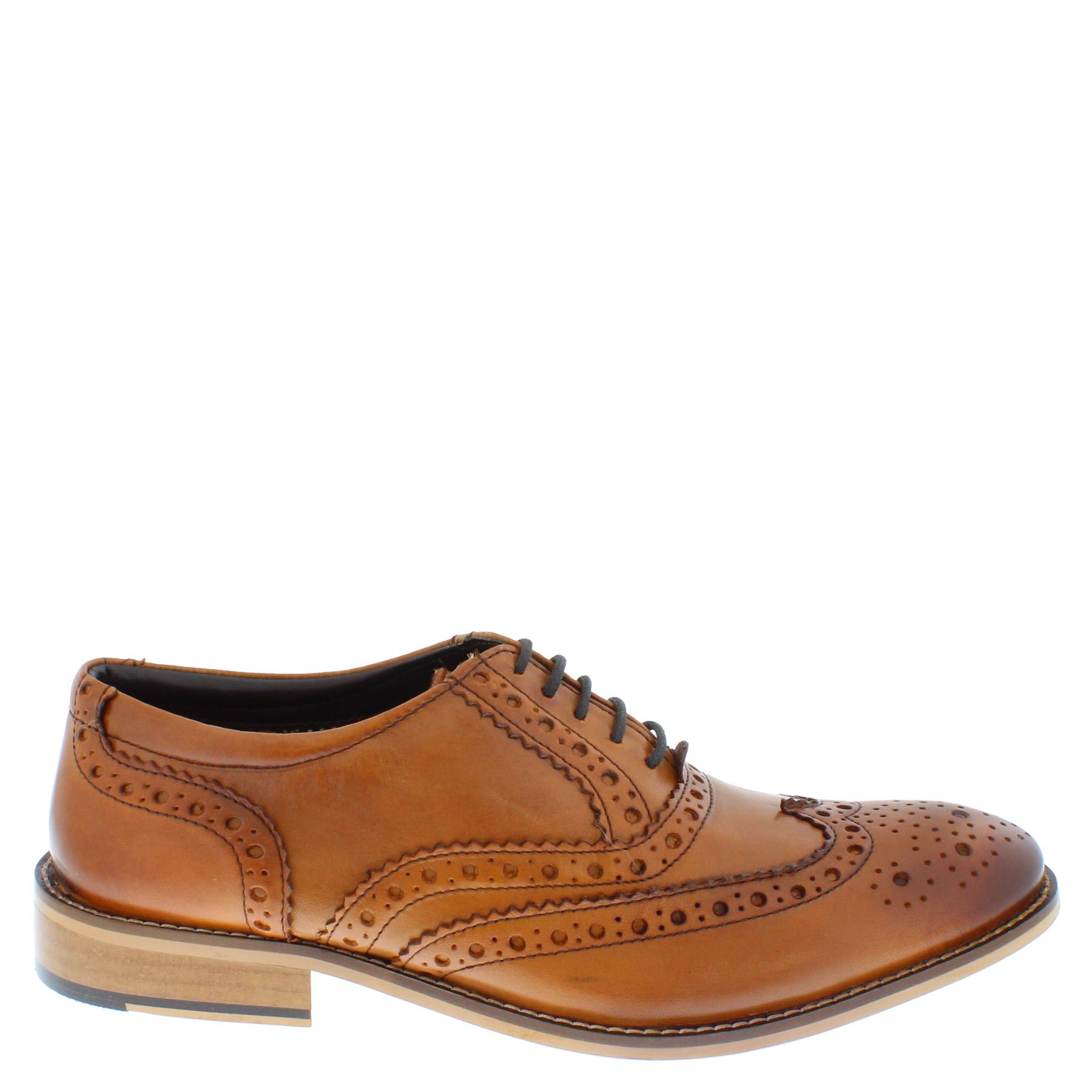 Herren Leder Schnürung Budapester Formell Brogues Schuhe Größe 7 8 9 10 11 12 - Bild 18 von 24