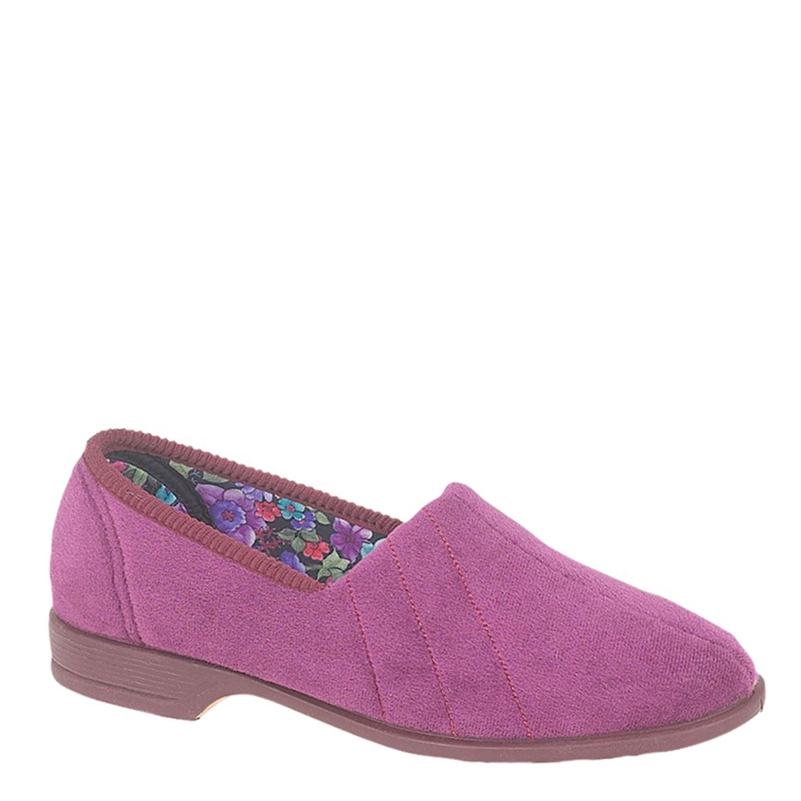 Zapatillas de terciopelo Sleepers Audrey para dama con tapa enrollable en V - Imagen 6 de 9