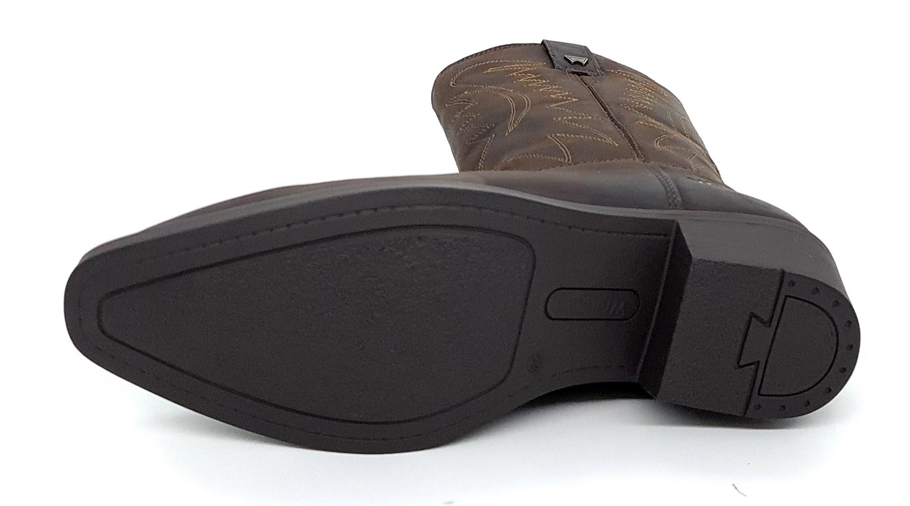 Botas vaqueras Wrangler Tex Hi de cuero marrón para hombre - Imagen 14 de 14
