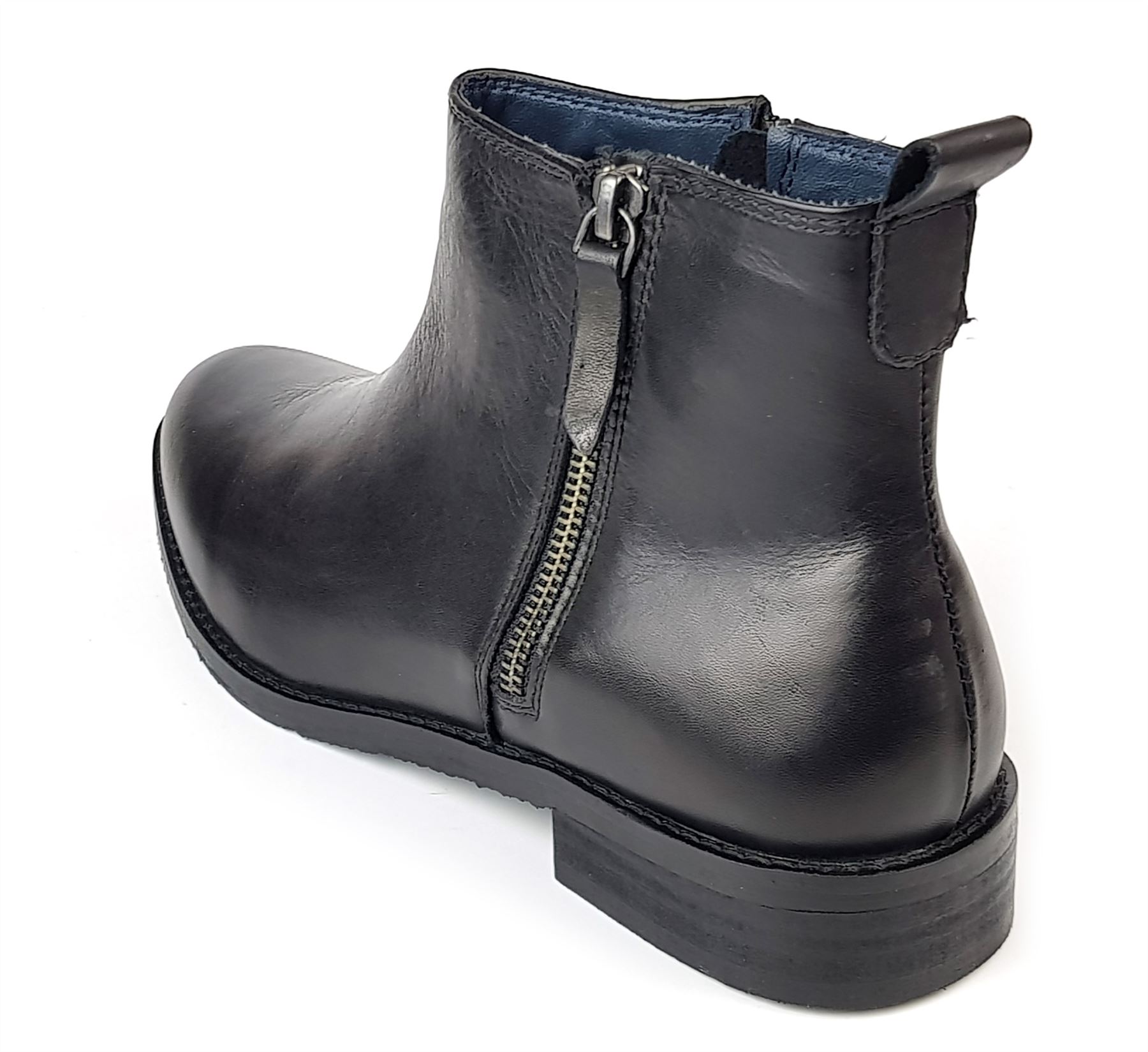 Frank james Leder Damen Reißverschluss Chelsea Stiefeletten Hellbraun Mittelhoch