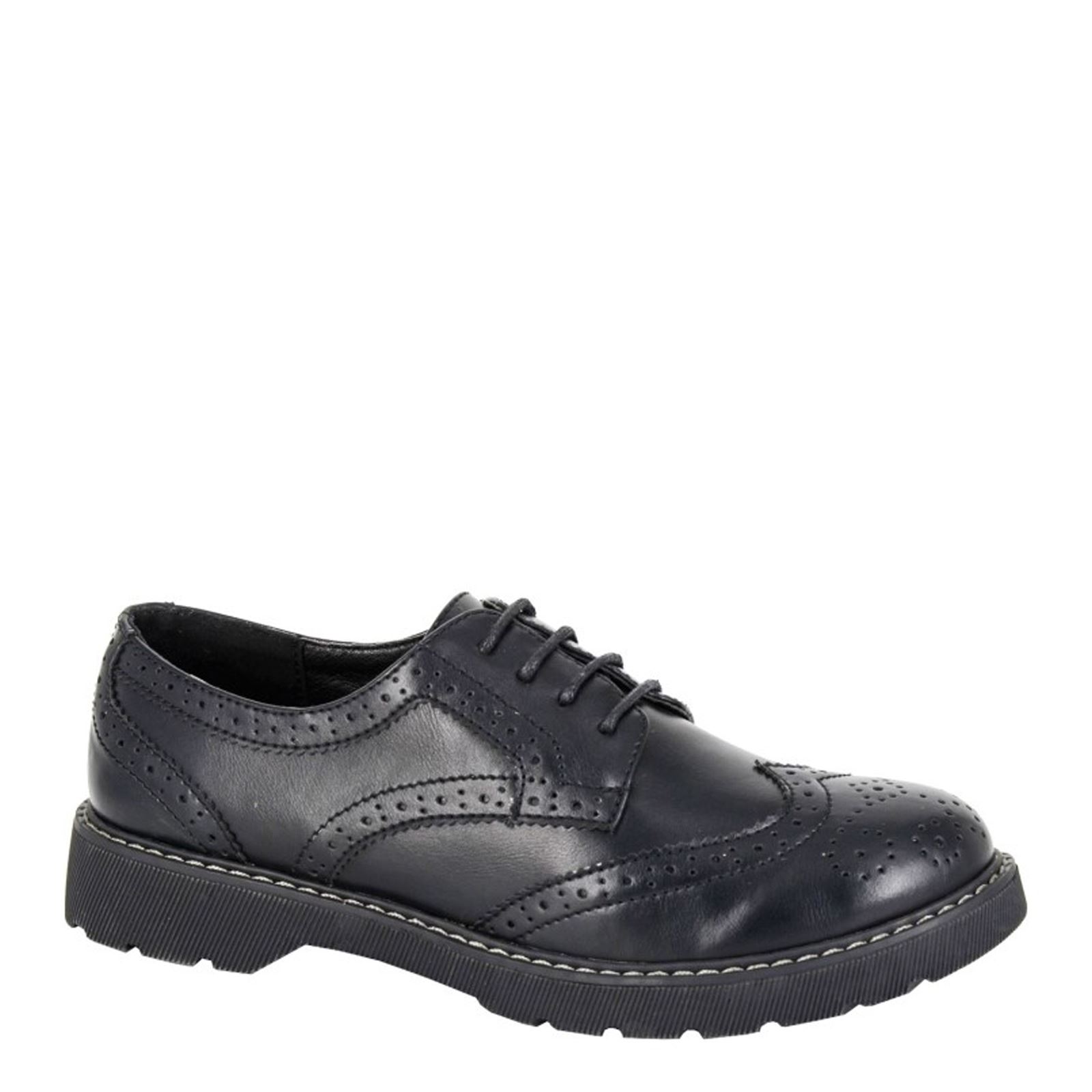 Boulevard L 963 Ladies' Flat Lace Up Brogue Shoes - Picture 2 of 5