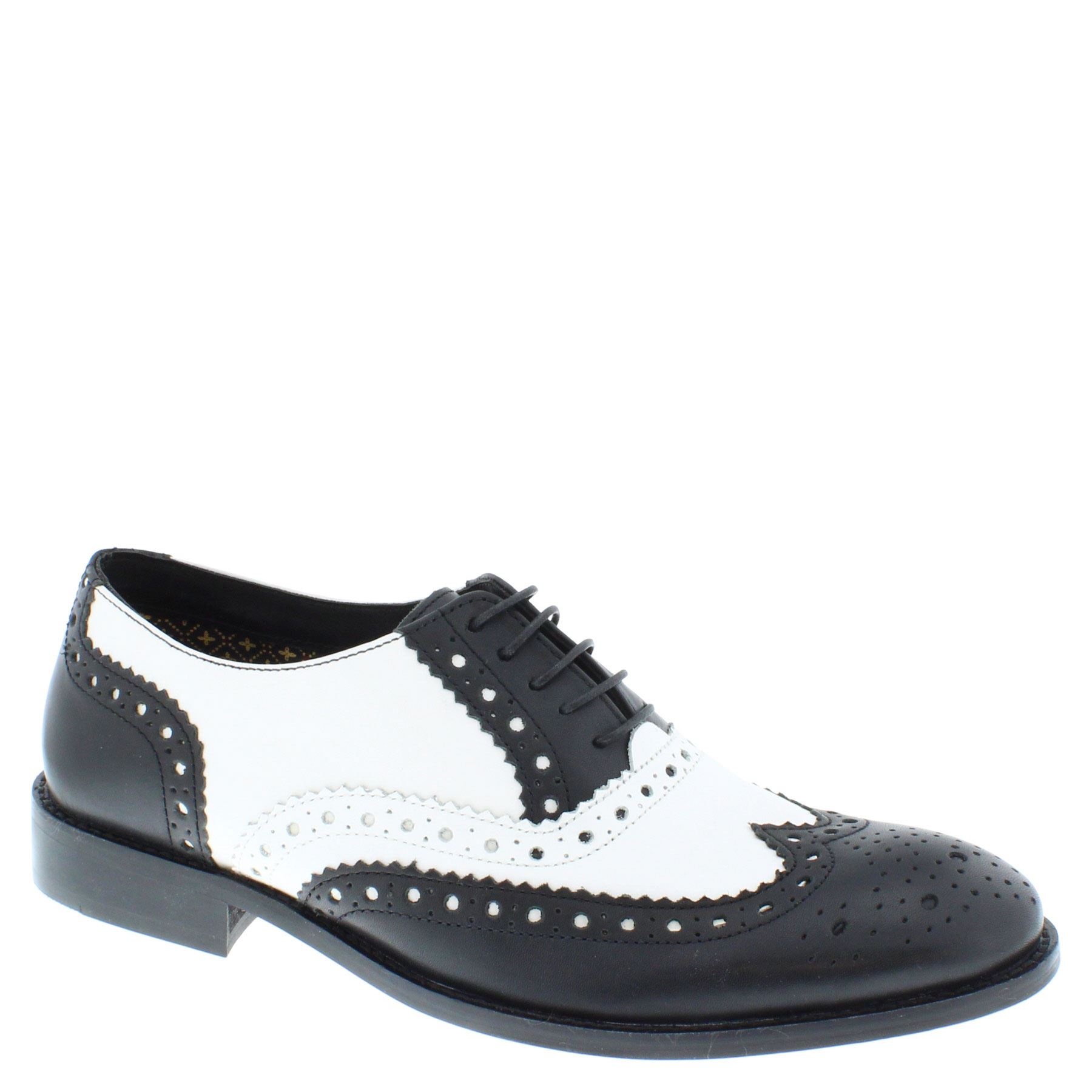 Frank James Redford Mens Leather Lace Up Wingtip Formal Gatsby Brogue Shoes - Picture 2 of 36