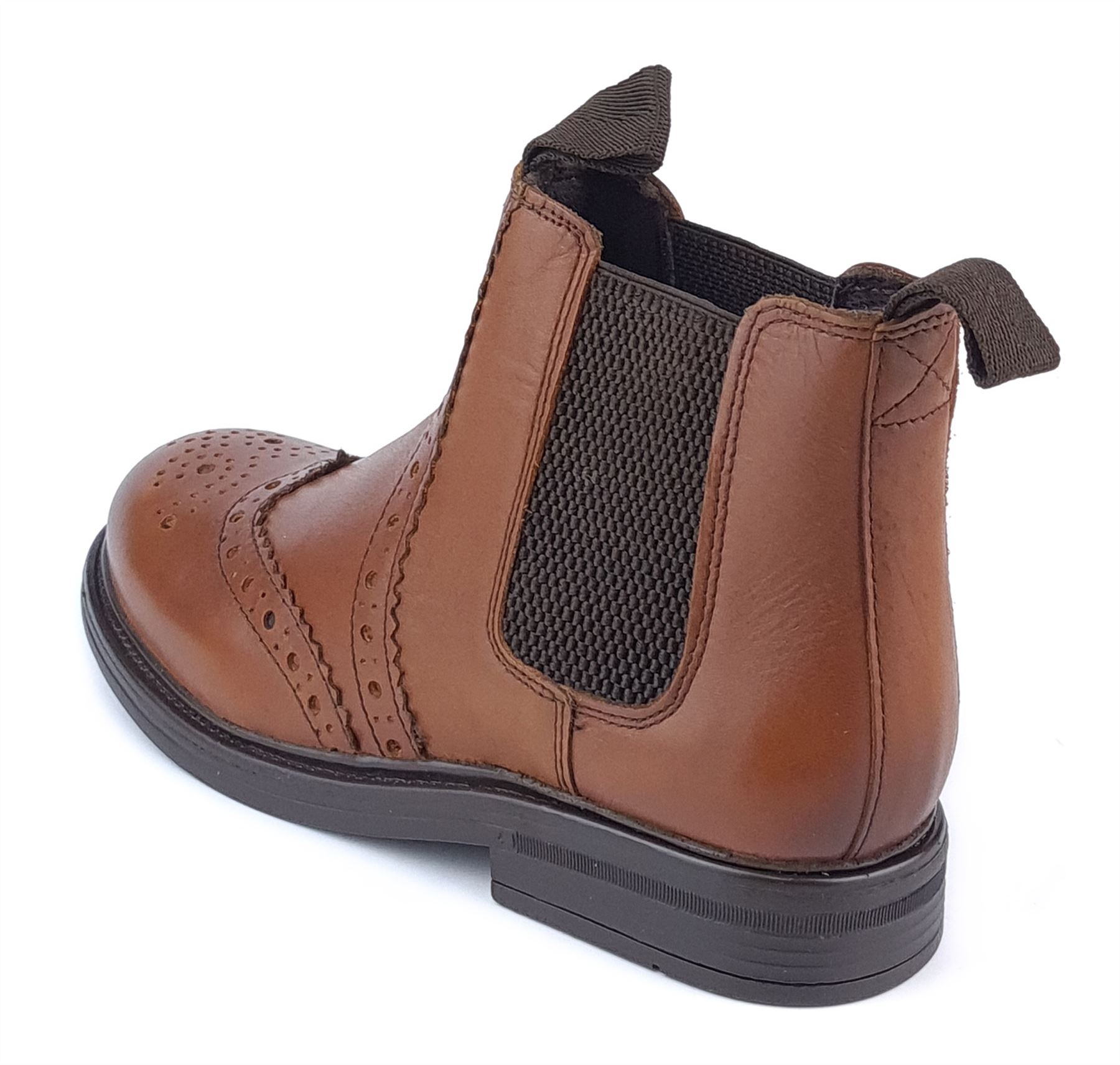 Frank James Wrexham Jungen Mädchen Brogue Chelsea Leder Jodphur Stiefeletten - Bild 9 von 23