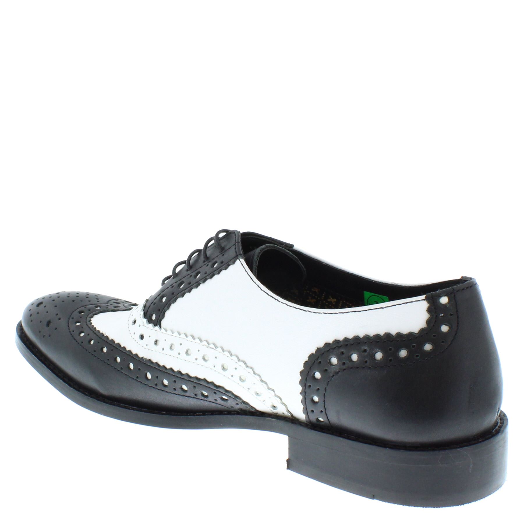 Frank James Redford Mens Leather Lace Up Wingtip Formal Gatsby Brogue Shoes - Picture 6 of 36