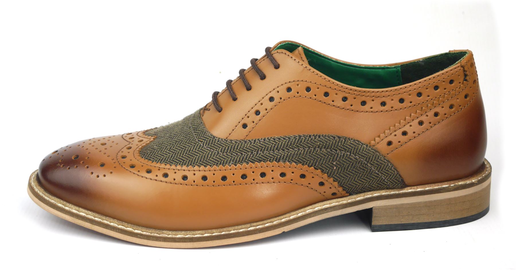 Frank james Parker Chaussures Richelieu 1920 Habillé à Lacets Homme Cuir Fauve //