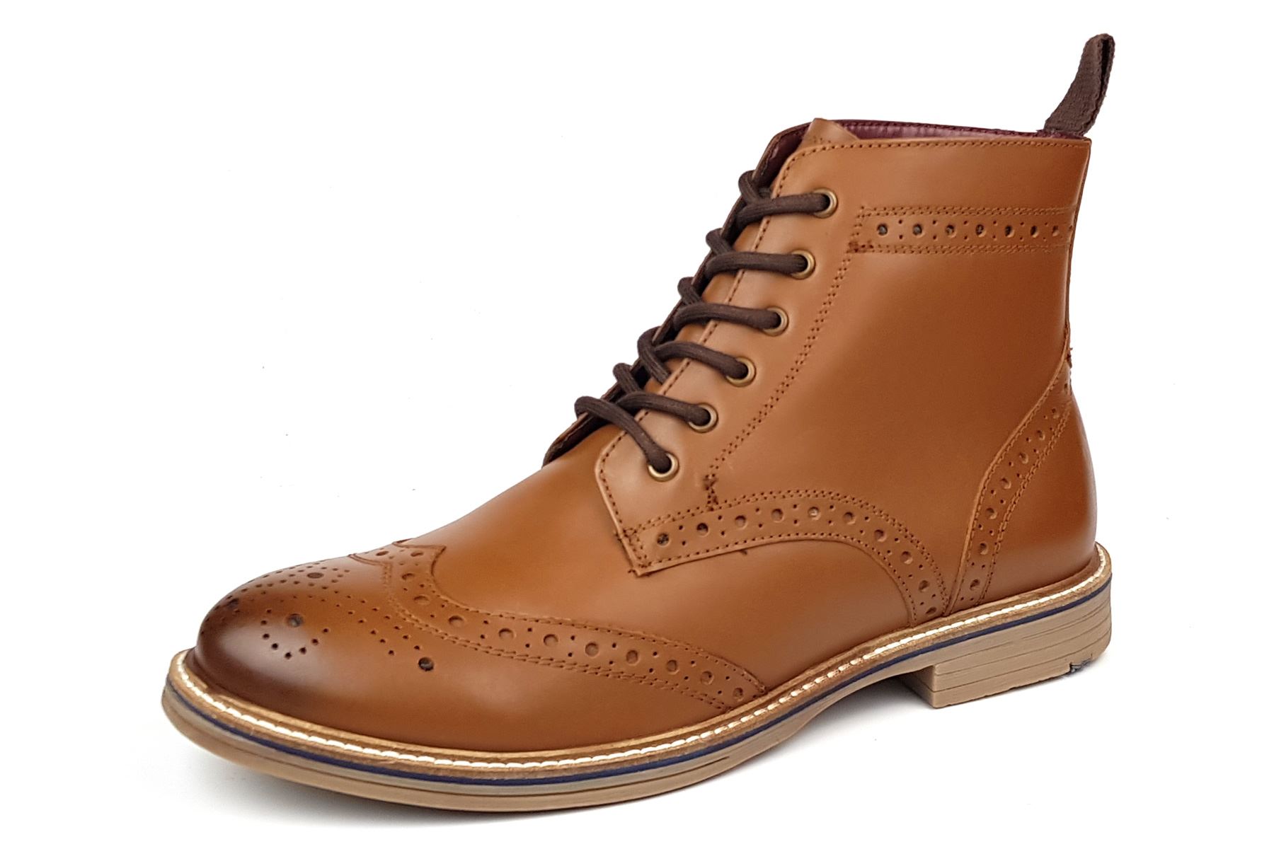 Frank James Bexley Quality Real Leather Lace Up Brogue 