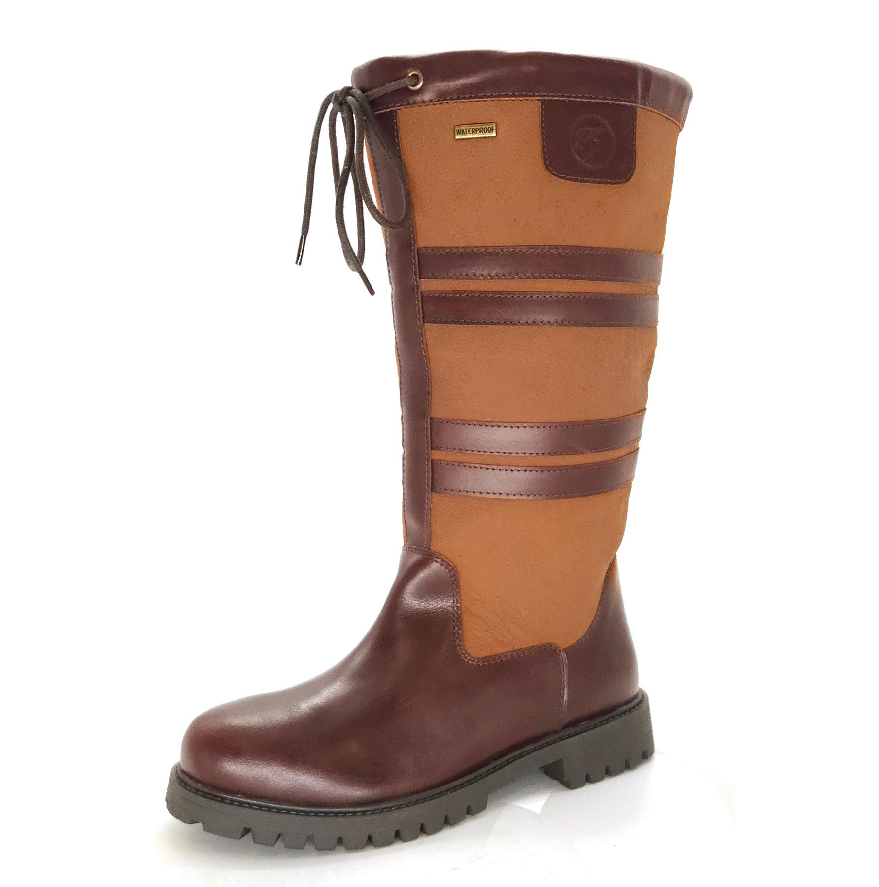 Equestrian Country Field Boots Leather Walking Waterproof Long Boots Mens Ladies - Picture 8 of 13