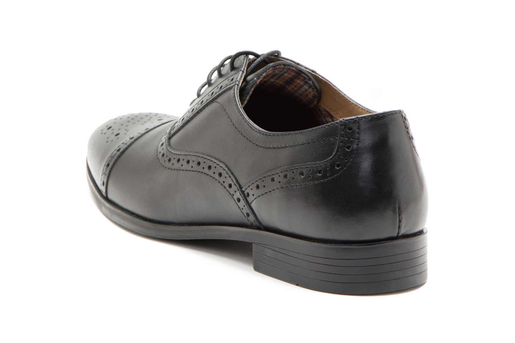 Zapatos de cuero Red Tape Hartwell negros con cordones de 5 ojos para hombre - Imagen 4 de 6