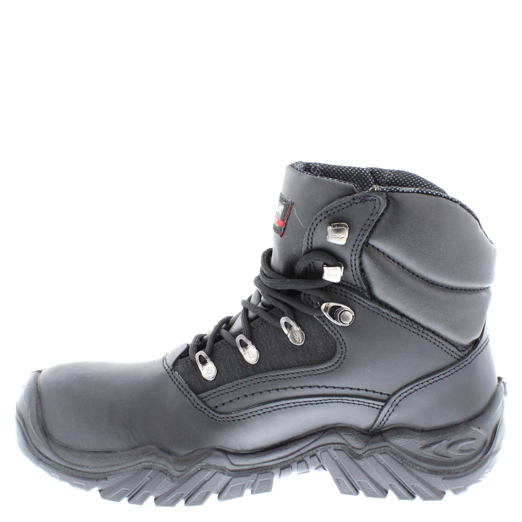 Cofra Ortles Men's S3 Water Repellent Black Leather Lace Up Safety Boots - Picture 5 of 9